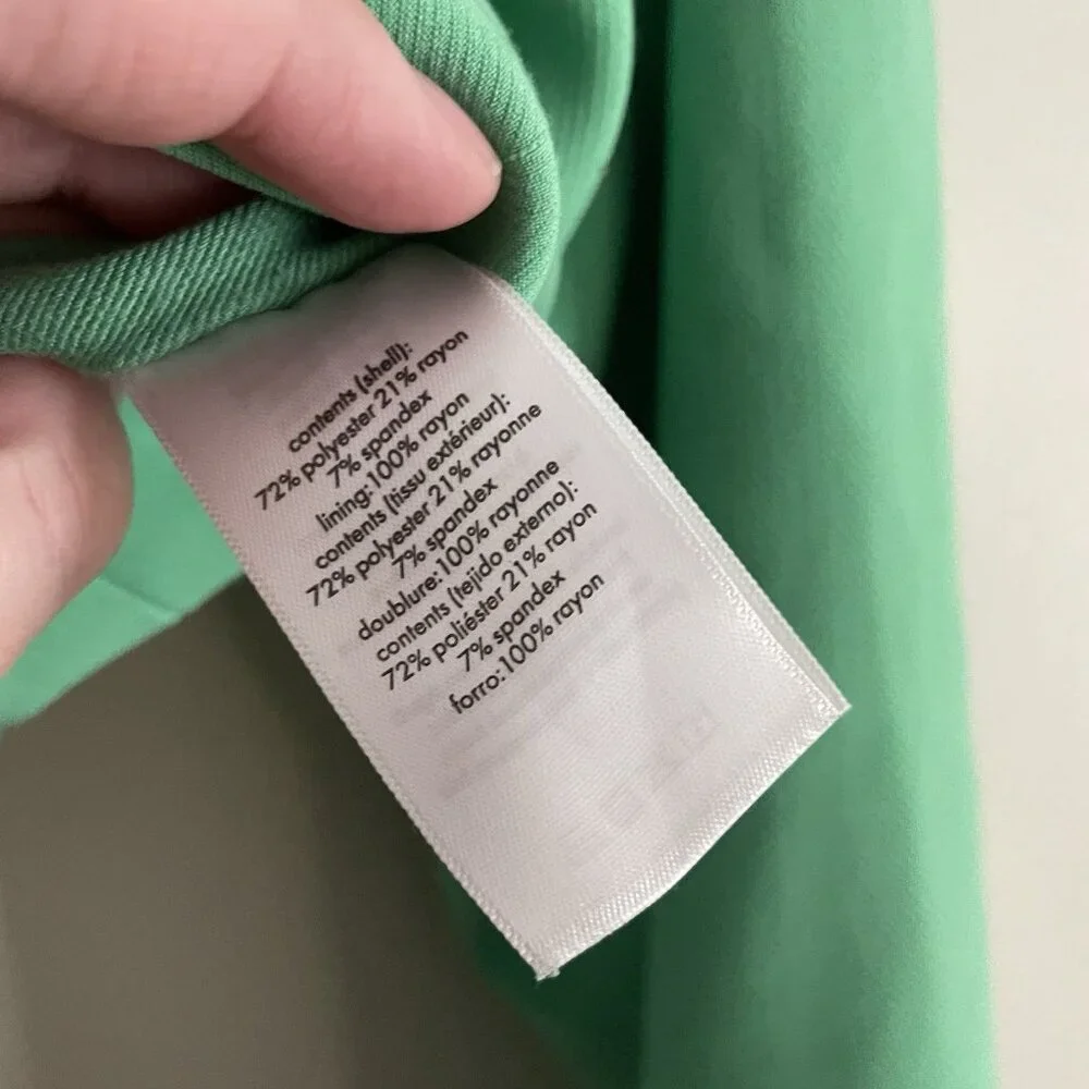 WeWoreWhat Danielle Bernstein S Green Stretch Herringbone Twill Cropped Blazer - Picture 12 of 13